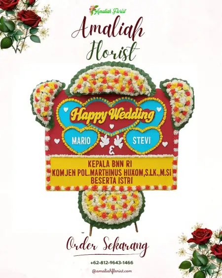 Papan Bunga Pernikahan Bligo